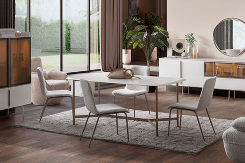Set de dining NOBLE – Masă și 6 scaune